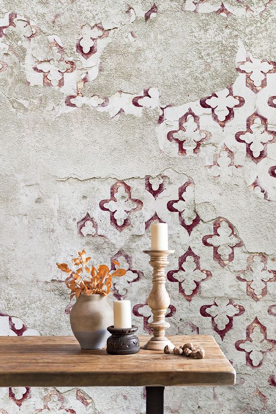 Un mur brut inspiration fresque