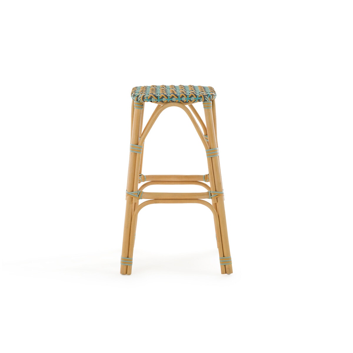 Tabouret de bar en rotin coloré Musette