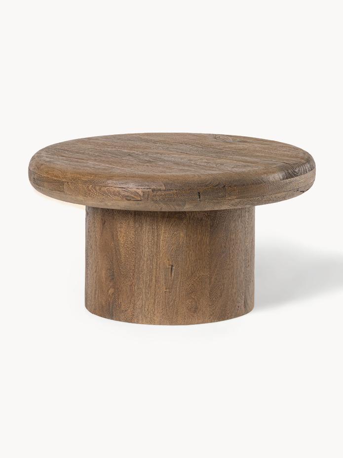 Table basse ronde en bois de manguier Lopez