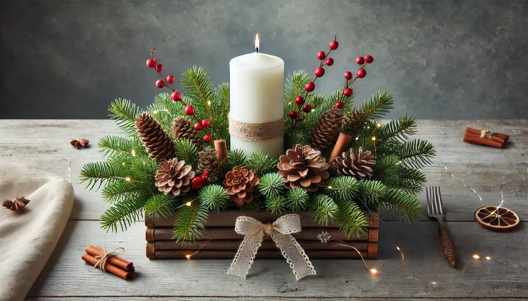 Et si ce bougeoir facile à réaliser avec des branches de sapin faisait de votre Noël un moment inoubliable ?